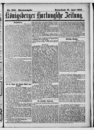 Königsberger Hartungsche Zeitung vom 21.06.1902