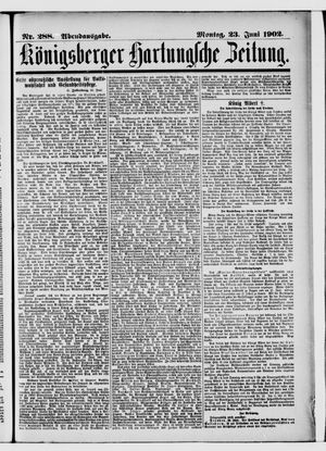 Königsberger Hartungsche Zeitung vom 23.06.1902