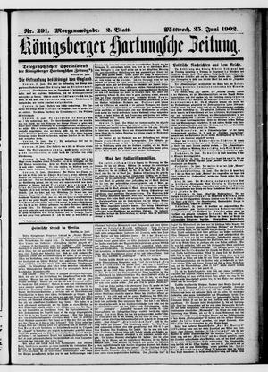 Königsberger Hartungsche Zeitung vom 25.06.1902
