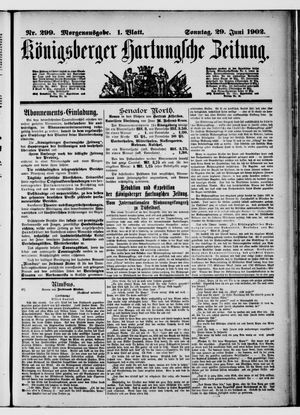 Königsberger Hartungsche Zeitung vom 29.06.1902