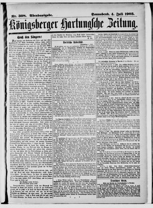 Königsberger Hartungsche Zeitung vom 04.07.1903