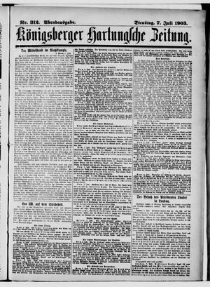 Königsberger Hartungsche Zeitung on Jul 7, 1903