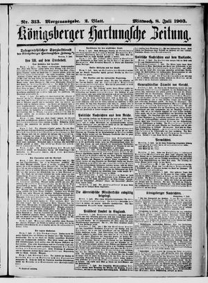 Königsberger Hartungsche Zeitung vom 08.07.1903