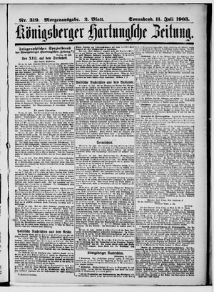 Königsberger Hartungsche Zeitung vom 11.07.1903