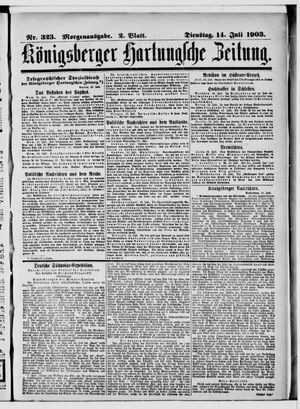 Königsberger Hartungsche Zeitung on Jul 14, 1903