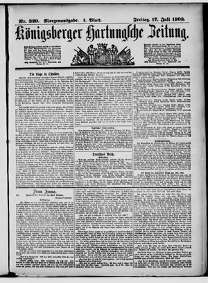 Königsberger Hartungsche Zeitung vom 17.07.1903