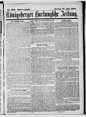 Königsberger Hartungsche Zeitung vom 17.07.1903