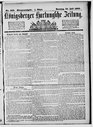 Königsberger Hartungsche Zeitung vom 19.07.1903
