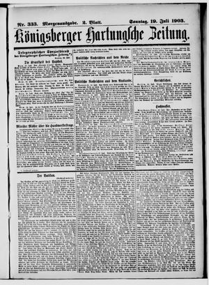 Königsberger Hartungsche Zeitung vom 19.07.1903