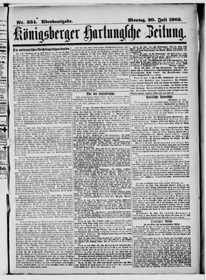 Königsberger Hartungsche Zeitung vom 20.07.1903