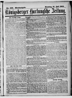 Königsberger Hartungsche Zeitung vom 21.07.1903
