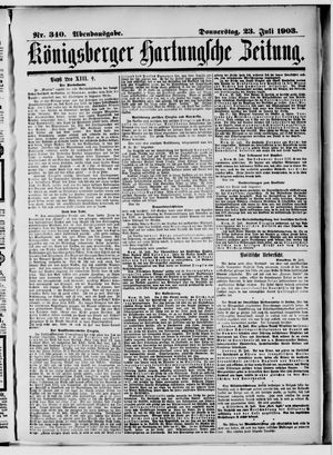 Königsberger Hartungsche Zeitung vom 23.07.1903