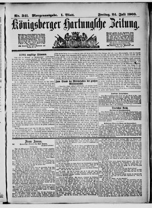 Königsberger Hartungsche Zeitung vom 24.07.1903