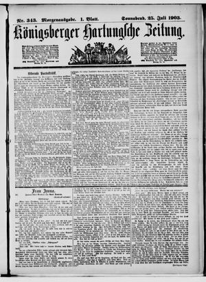 Königsberger Hartungsche Zeitung on Jul 25, 1903