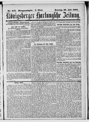 Königsberger Hartungsche Zeitung vom 26.07.1903