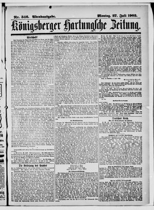 Königsberger Hartungsche Zeitung vom 27.07.1903