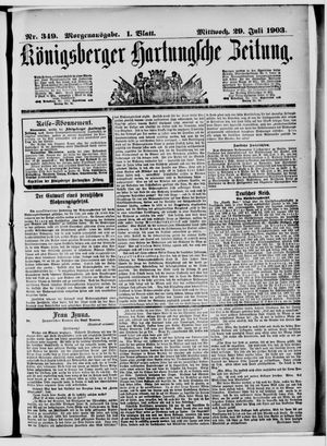 Königsberger Hartungsche Zeitung on Jul 29, 1903