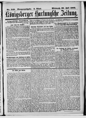 Königsberger Hartungsche Zeitung on Jul 29, 1903