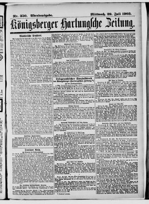 Königsberger Hartungsche Zeitung on Jul 29, 1903