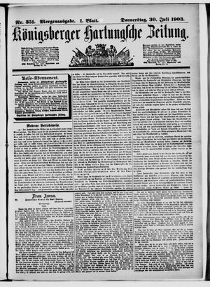 Königsberger Hartungsche Zeitung on Jul 30, 1903