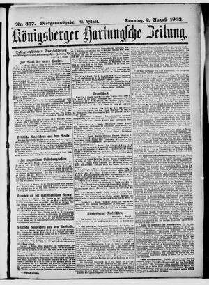 Königsberger Hartungsche Zeitung vom 02.08.1903
