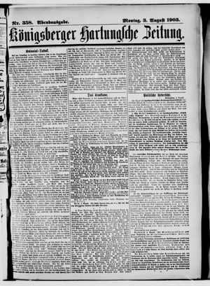Königsberger Hartungsche Zeitung vom 03.08.1903