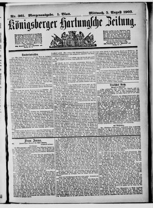 Königsberger Hartungsche Zeitung vom 05.08.1903