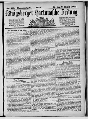 Königsberger Hartungsche Zeitung vom 07.08.1903