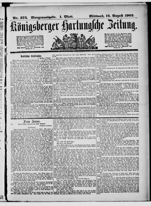 Königsberger Hartungsche Zeitung vom 12.08.1903