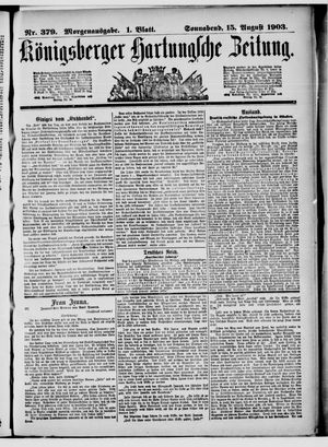 Königsberger Hartungsche Zeitung vom 15.08.1903