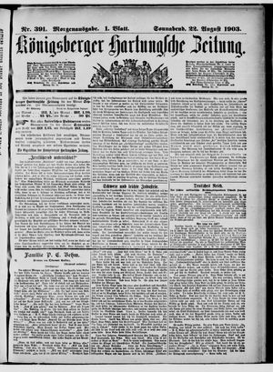 Königsberger Hartungsche Zeitung on Aug 22, 1903