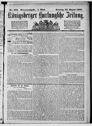 Königsberger Hartungsche Zeitung vom 23.08.1903