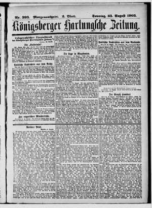 Königsberger Hartungsche Zeitung vom 23.08.1903