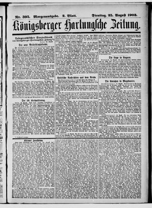 Königsberger Hartungsche Zeitung vom 25.08.1903
