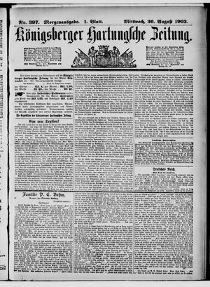 Königsberger Hartungsche Zeitung vom 26.08.1903