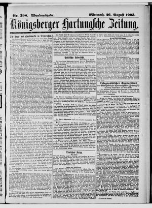 Königsberger Hartungsche Zeitung vom 26.08.1903