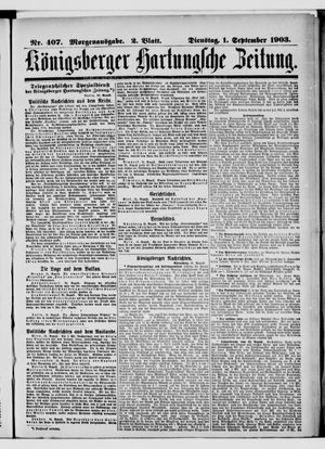 Königsberger Hartungsche Zeitung vom 01.09.1903