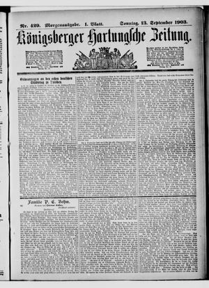 Königsberger Hartungsche Zeitung vom 13.09.1903