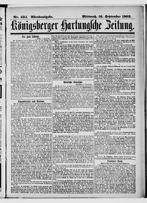 Königsberger Hartungsche Zeitung vom 16.09.1903