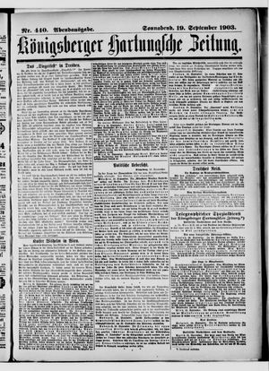 Königsberger Hartungsche Zeitung on Sep 19, 1903