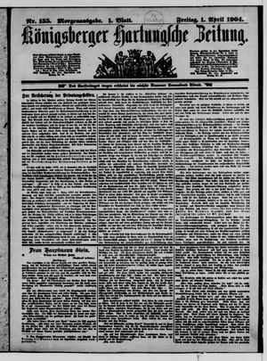 Königsberger Hartungsche Zeitung vom 01.04.1904