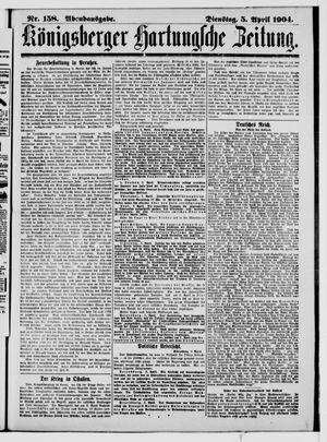 Königsberger Hartungsche Zeitung vom 05.04.1904