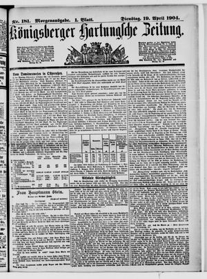 Königsberger Hartungsche Zeitung vom 19.04.1904