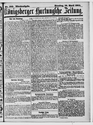 Königsberger Hartungsche Zeitung vom 19.04.1904