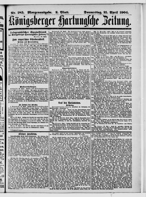 Königsberger Hartungsche Zeitung vom 21.04.1904