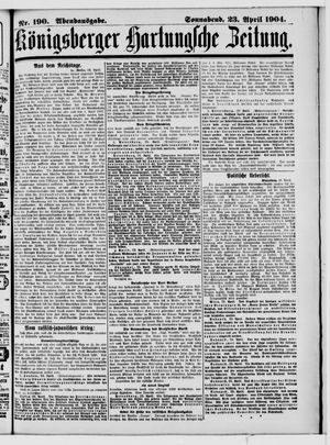 Königsberger Hartungsche Zeitung vom 23.04.1904