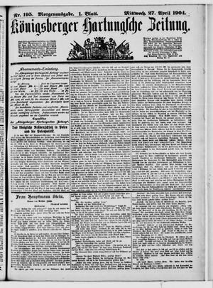 Königsberger Hartungsche Zeitung vom 27.04.1904