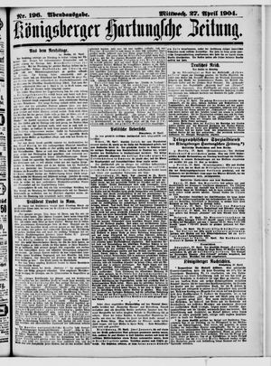 Königsberger Hartungsche Zeitung vom 27.04.1904