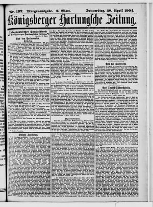 Königsberger Hartungsche Zeitung vom 28.04.1904