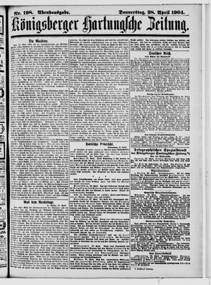 Königsberger Hartungsche Zeitung vom 28.04.1904